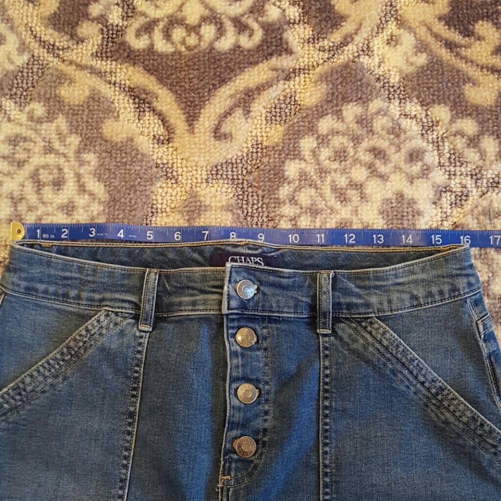 Chaps denim skirt worn 1 time - Picture 4 of 8
